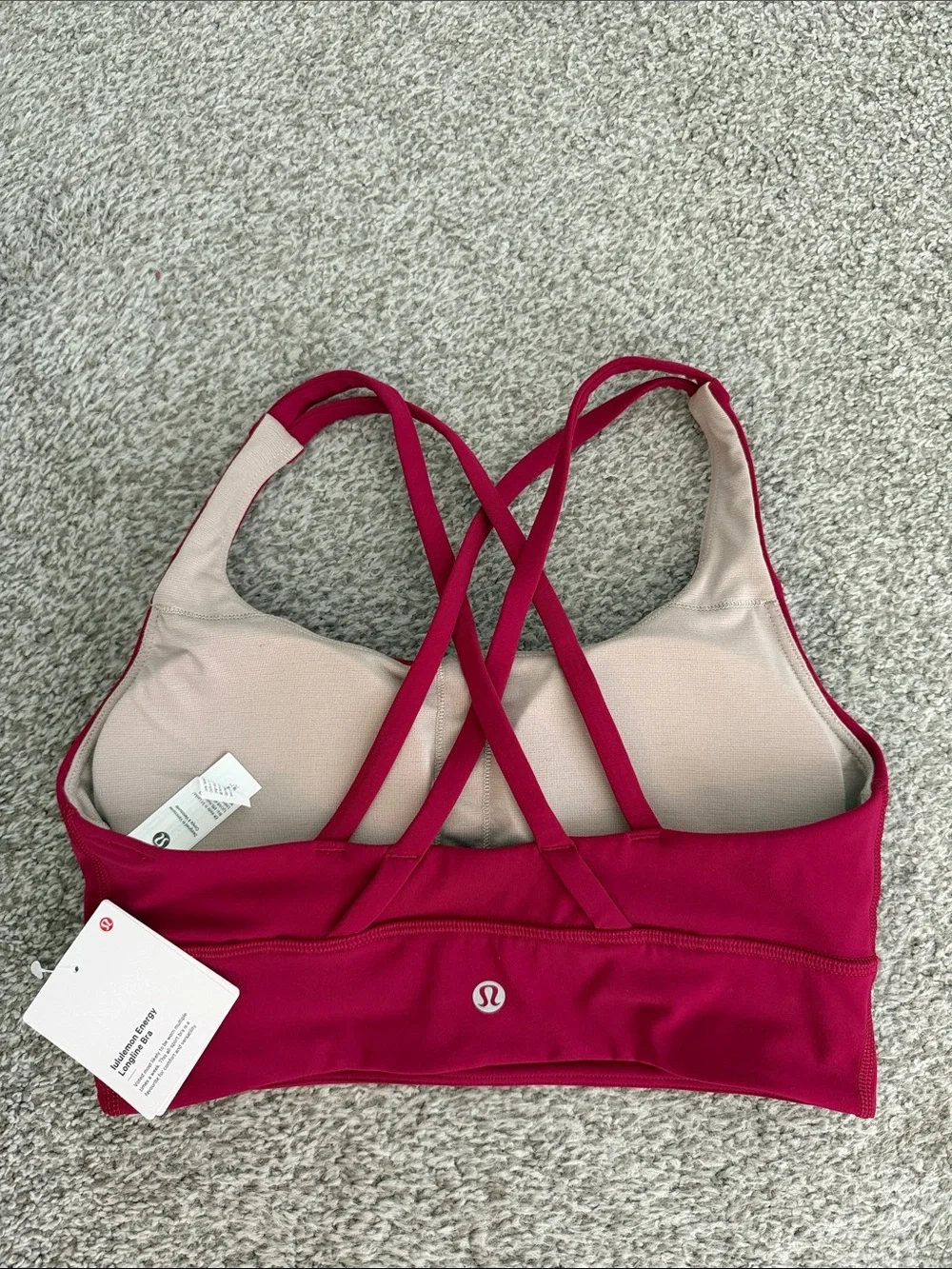 Lululemon Energy Longline Bra BRML Berry Rumble Size 6 NWT